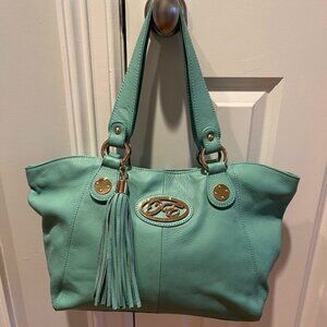 Onna Ehrlich Mini Jill green leather pocketbook handbag tote bag purse